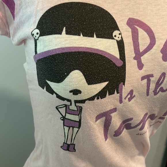 Women’s pink David and Goliath graphic print tee short sleeve sz small - Picture 4 of 6